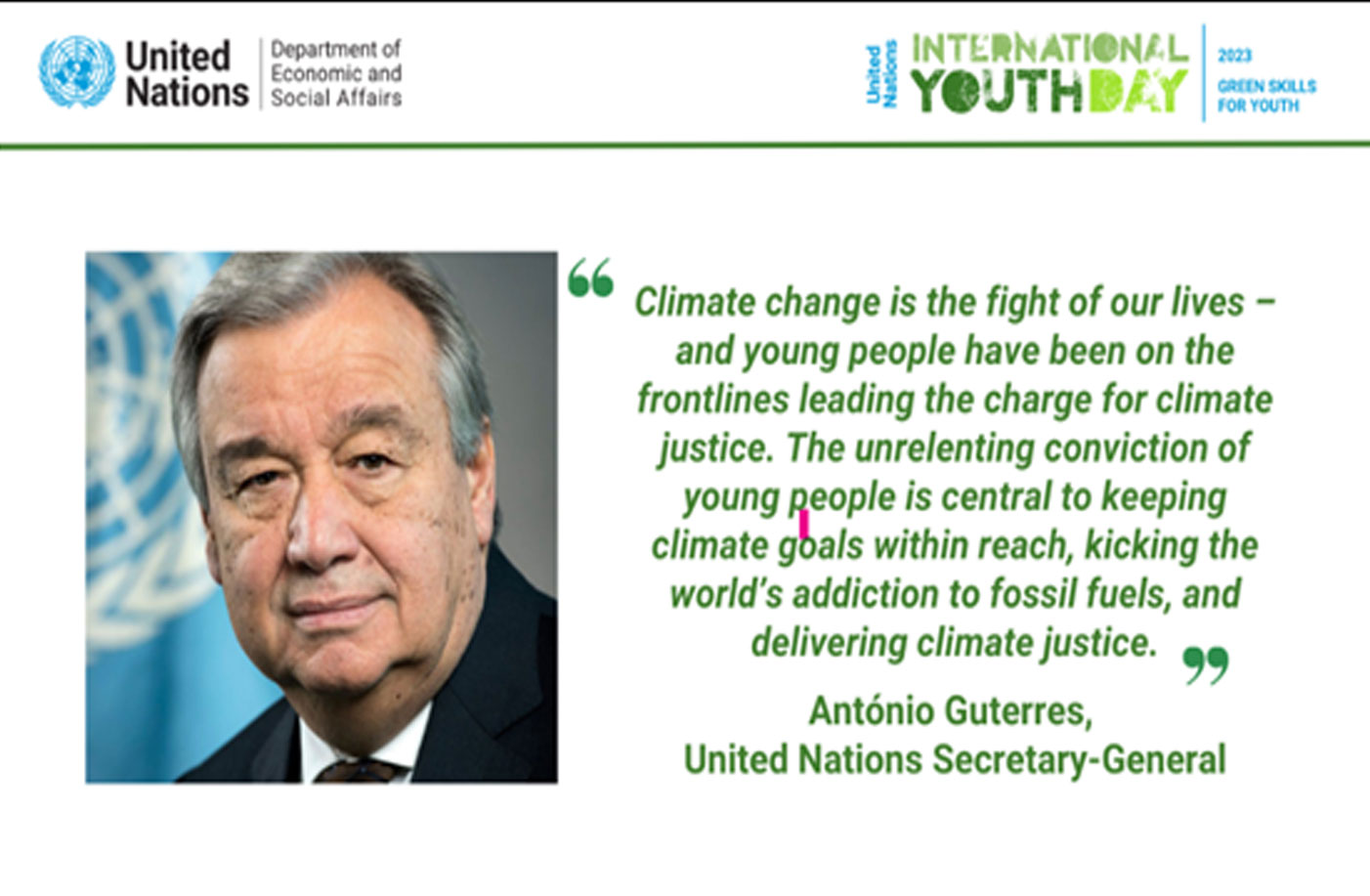 Empowering Youth for a Sustainable Future: Unveiling the Significance of Green Skills on International Youth Day 2023